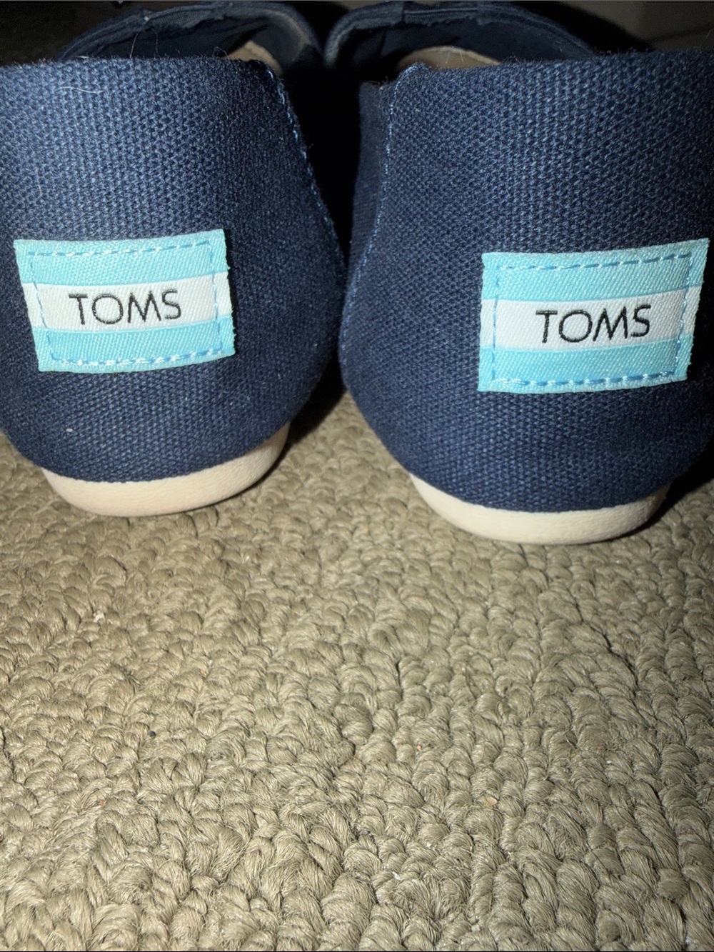 TOMS Women's Navy Canvas Slip-On Flats - Picture 4 of 6